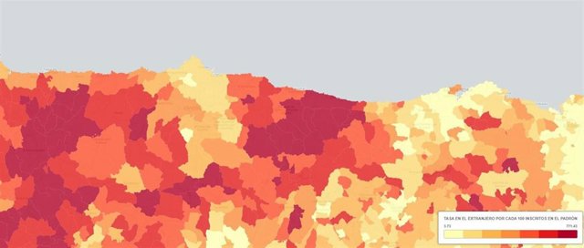 Resisdentes en el extranjero por municipios.
