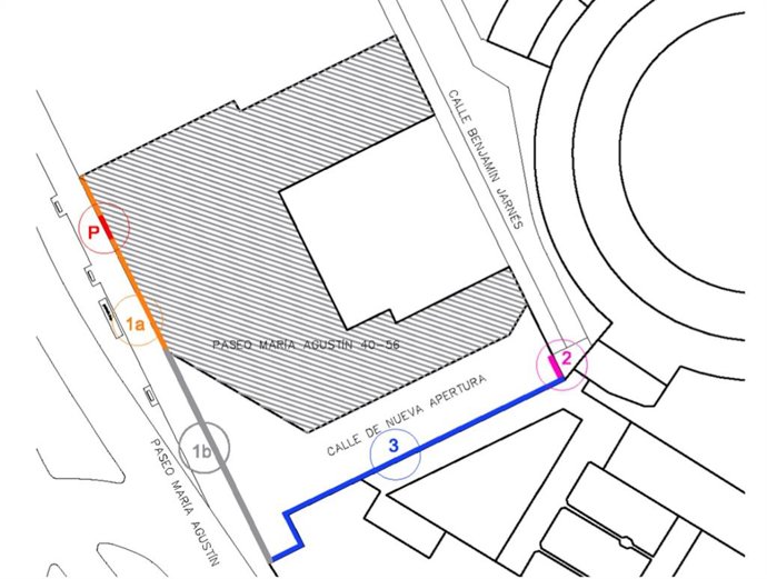 Urbanismo impulsa los expedientes para la conservación del muro del antiguo Cuartel de Caballería.