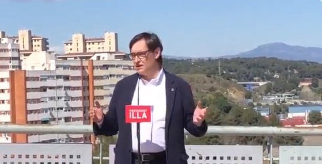 El candidato del PSC a la Presidencia de la Generalitat, Salvador Illa
