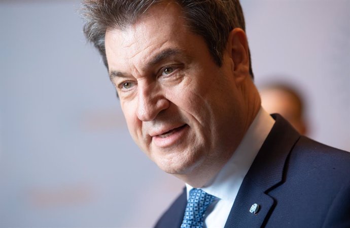 17 March 2021, Bavaria, Munich: Markus Soeder, Minister-President of Bavaria, speaks during a press conference ahead of a parliamentary group meeting of the Christian Social Union in Bavaria party in the Bavarian state parliament. Photo: Sven Hoppe/dpa