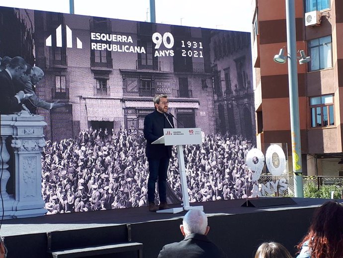 El vicepresident de la Generalitat en funcions i candidat d'ERC a la Presidncia, Pere Aragons