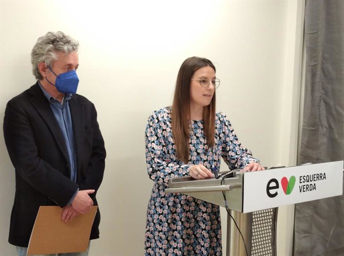 Los coordinadores de dirección de Esquerra Verda Anna Martin y Andreu Mayayo