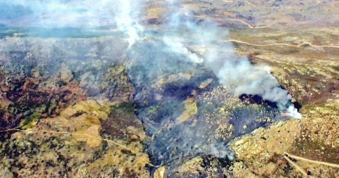 Incendio forestal en Navaconcejo.