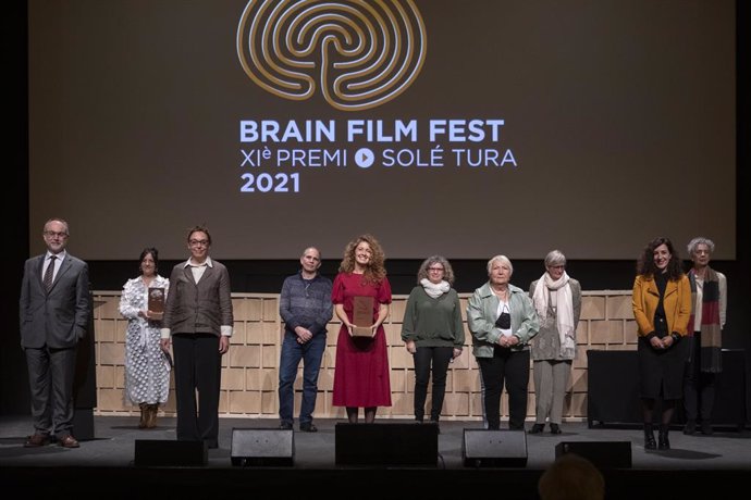 Alguns dels guanyadors del XI Premis Solé Tura del Brain Film Fest.