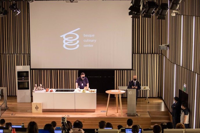 Un momento de la participación de los productos Tierra de Sabor en el Basque Culinary Center