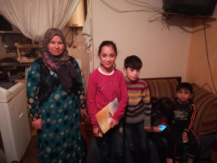 Una familia siria.