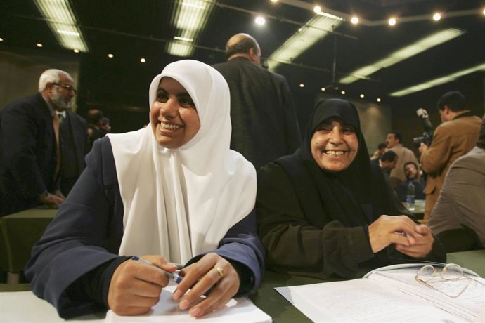 Archivo - Yamila al Shanti, primera mujer en ser elegida para formar parte de la Dirección Ejecutiva del Movimiento de Resistencia Islámica (Hamás)