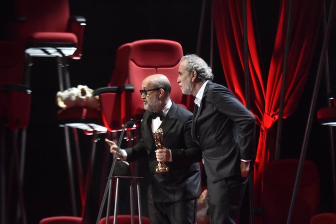 Javier Cmera i Karra Elejalde en la gala dels Premis Gaudí
