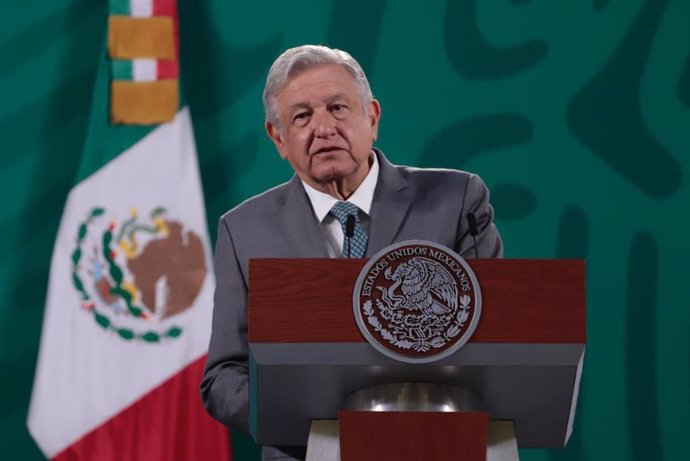 15 March 2021, Mexico, Mexico City: Mexican President Andres Manuel Lopez Obrador speaks during his daily press conference. Photo: -/El Universal via ZUMA Wire/dpa