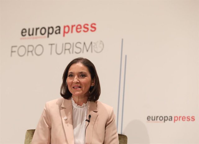La ministra de Industria, Comercio y Turismo, Reyes Maroto, interviene en la inauguración de los nuevos Desayunos Informativos sobre Turismo por Foro Turismo de Europa Press.