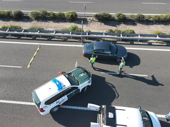 Control de la Guardia Civil en Medina