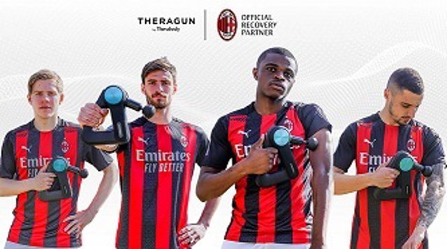 El AC Milan se une a la terapia percusiva de Therabody para recuperar a sus futbolistas.