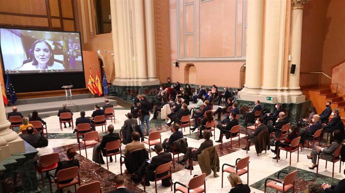 La ministra de Industria, Reyes Maroto, inaugura de forma telemática la 'Jornada de Movilidad en el centro de desarrollo'.