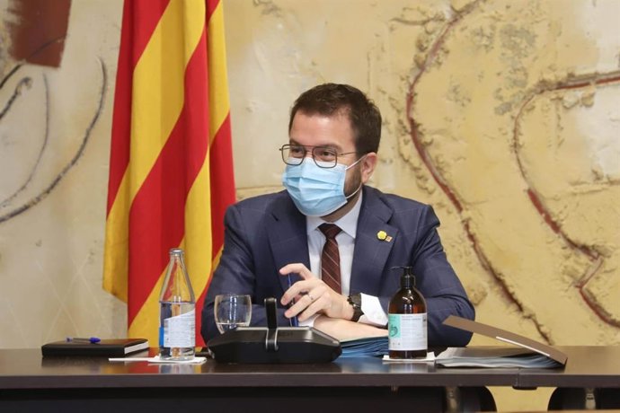 Pere Aragons (ERC) en la reunión del Consell Executiu del 16 de marzo.