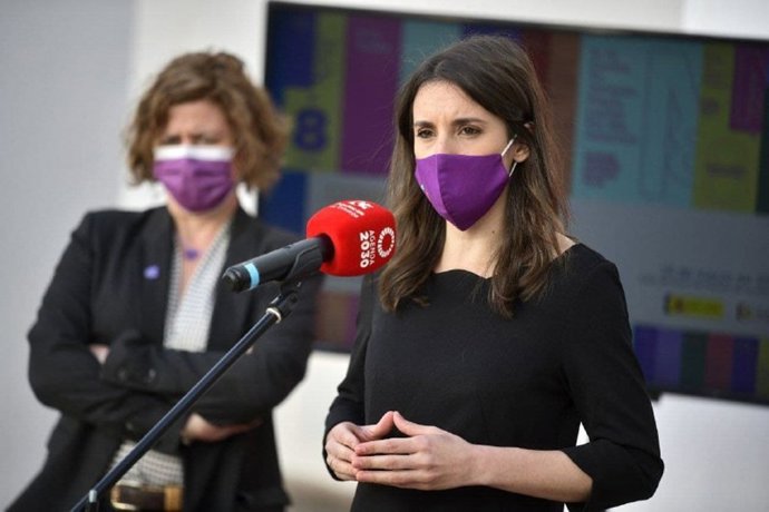 La ministra de Igualdad, Irene Montero, en un acto
