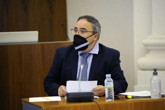 El director general de Turismo de la Junta de Extremadura, Francisco Martín Simón, en la Asamblea