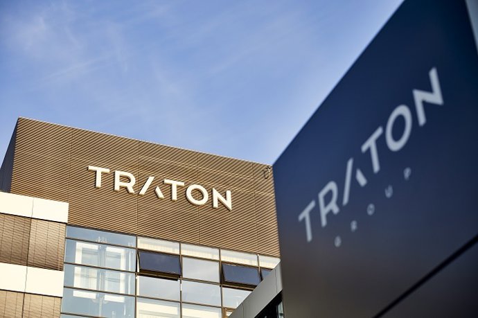 Archivo - Logo de Traton (Volkswagen).