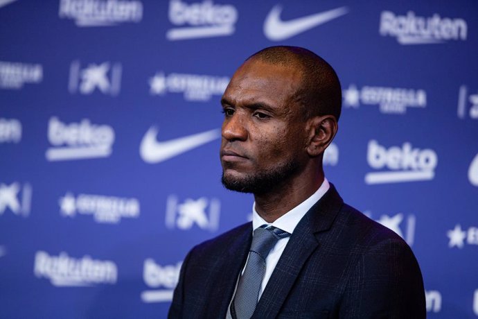 Archivo - Eric Abidal during the presentation of Quique Setien as a new coach of FC Barcelona with contract till 30th of June of 2022 at Camp Nou Stadium on January 14, 2020 in Barcelona, Spain.