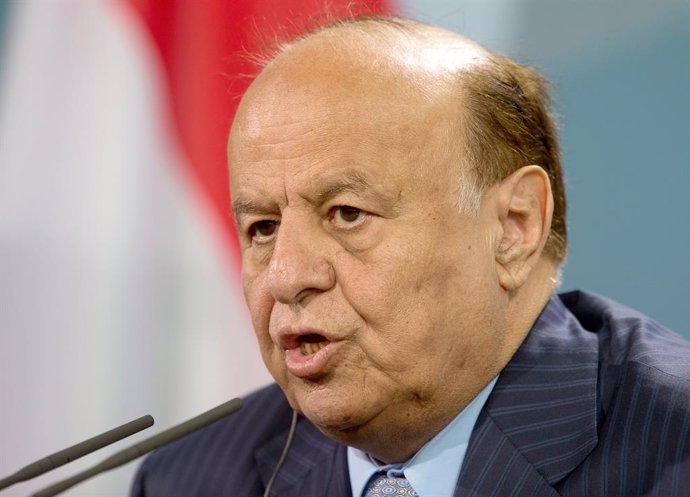 Archivo - El presidente de Yemen reconocido internacionalmente, Abdo Rabbu Mansur Hadi