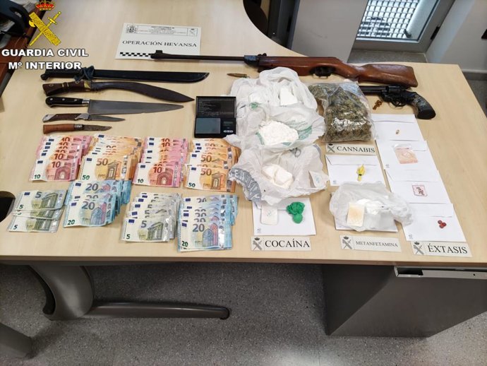 Material intervenido en la operación