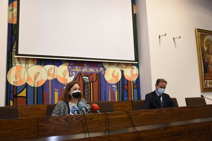 Patricia Navarro, delegada de la Junta de Andalucía en Málaga, en rueda de prensa