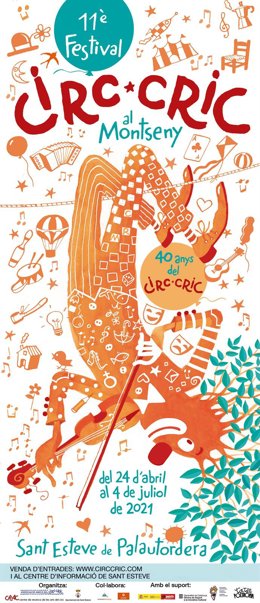 Cartel de la XI edición del Festival Circ Cric en el Montseny (Barcelona).