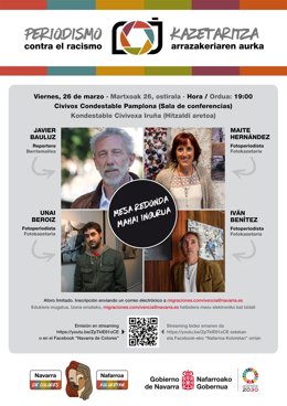 Cartel que anuncia la mesa redonda.