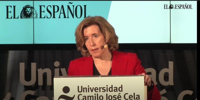 La secretaria de Estado de Economía y Apoyo a la Empresa, ana de la Cueva, en el 'I Simposio del Observatorio de la Finanzas' organizado por El Español e Invertia.