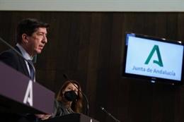 El vicepresidente de la Junta y consejero de Turismo, Justicia, Regeneración y Administración Local, Juan Marín.