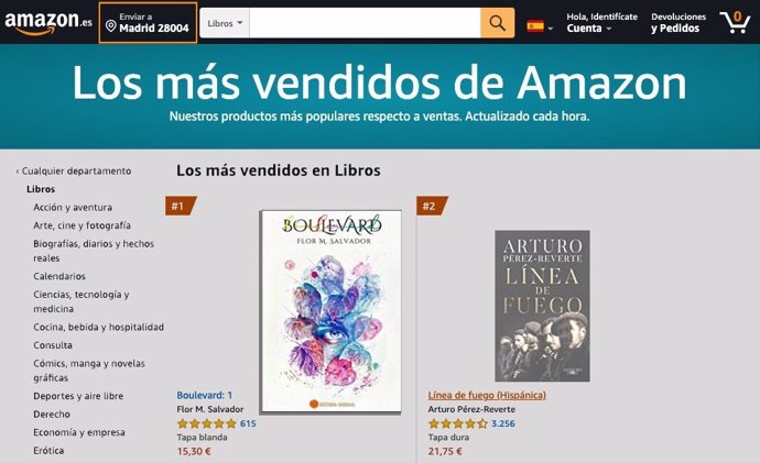 Boulevard. El libro más vendido de Amazon sin stock