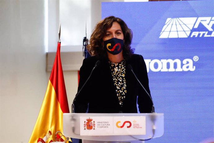 La presidenta del CSD, Irene Lozano, en un acto institucional en la sede del Consejo en Madrid.