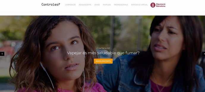 La nueva web del programa 'Controles?' de prevención del consumo de drogas de la Diputación de Barcelona.