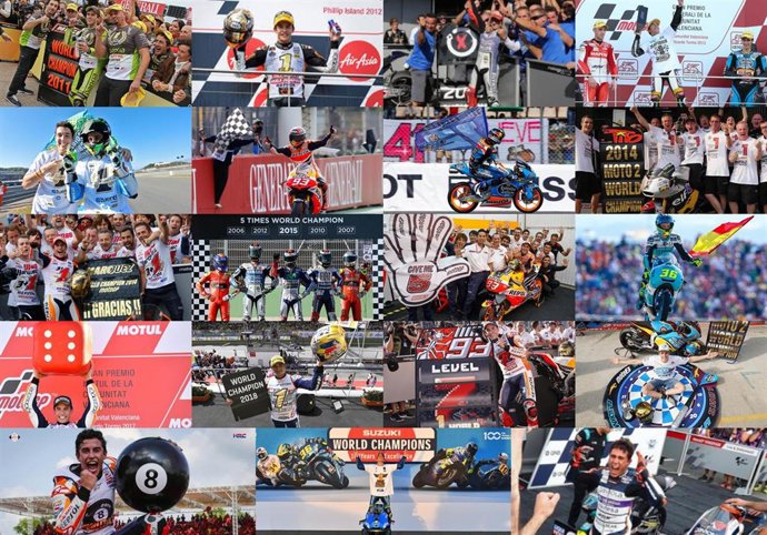 Archivo - Campeones españoles de la década (2011-2020) en el Mundial de motociclismo