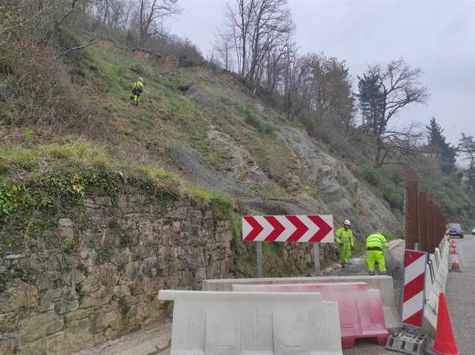 Obras en el túnel de Sotrondio