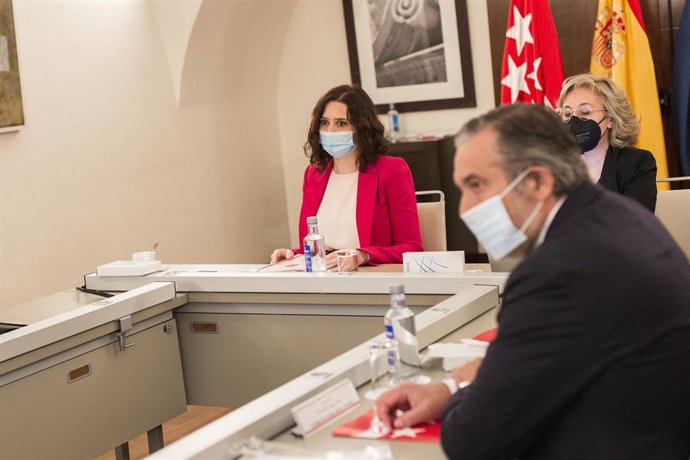 La presidenta de la Comunidad de Madrid, Isabel Díaz Ayuso, preside la reunión del Consejo de Gobierno, que hoy se celebra en Aranjuez, Madrid (España), a 24 de marzo de 2021.