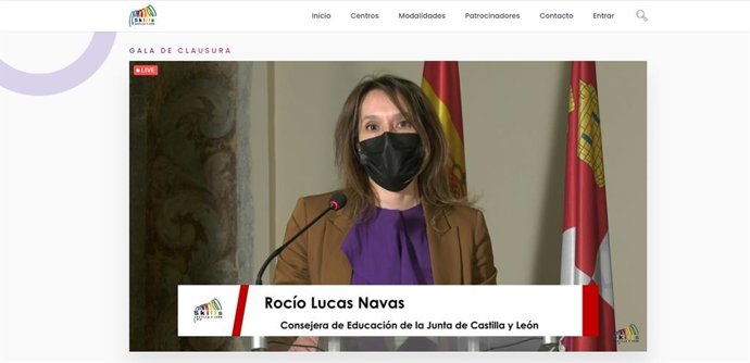 Rocío Lucas preside de forma telemática la entrega de los premios.