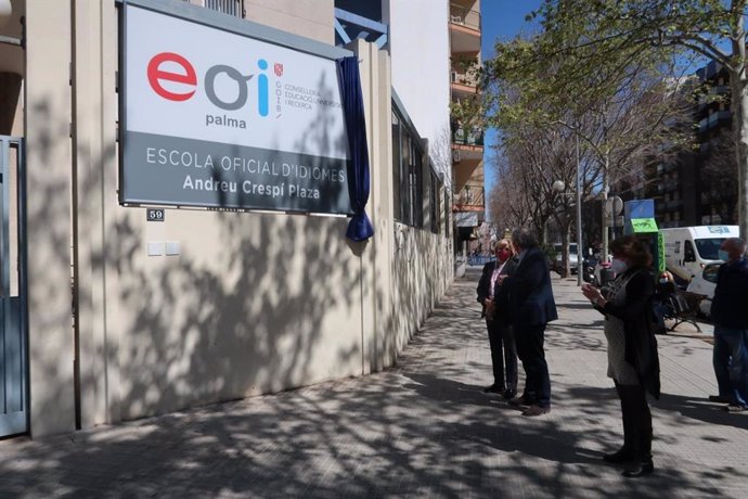 El conseller de Educación, Martí March, durante el acto de cambio de nombre de la EOI de Palma