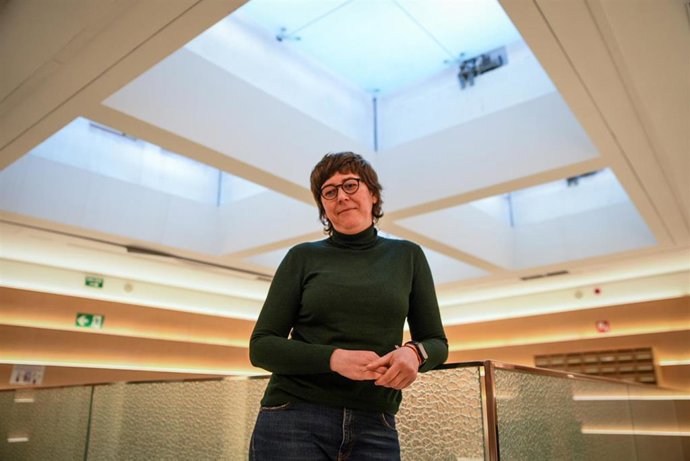 La coordinadora de Podemos en la Comunidad Valenciana, Pilar Lima, durante una entrevista con Europa Press, en Valencia (España), a 18 de marzo de 2021.