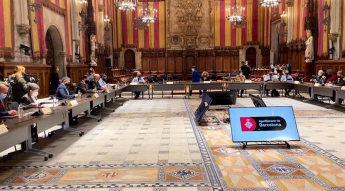 Reunión de la Junta de Seguridad Local de Barcelona.