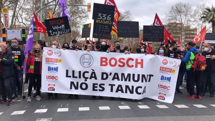 Concentració de treballadors de Bosch