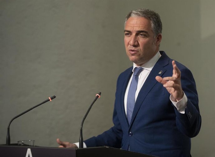 El consejero de la Presidencia y portavoz del Gobierno andaluz, Elías Bendodo