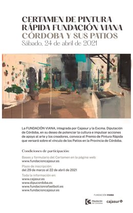 Cartel del Concurso Provincial de Pintura Rápida de la Fundación Viana.
