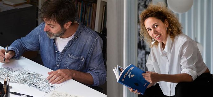 Los dibujantes Paco Roca y Nadia Hafid en dos imágenes facilitadas por la ACDCómic.