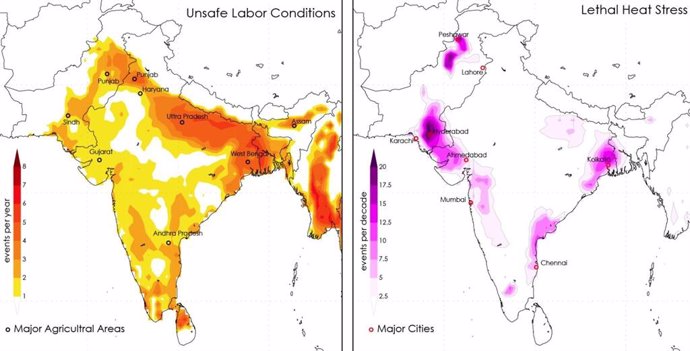 Efectos del estrés por calor en el sur de Asia