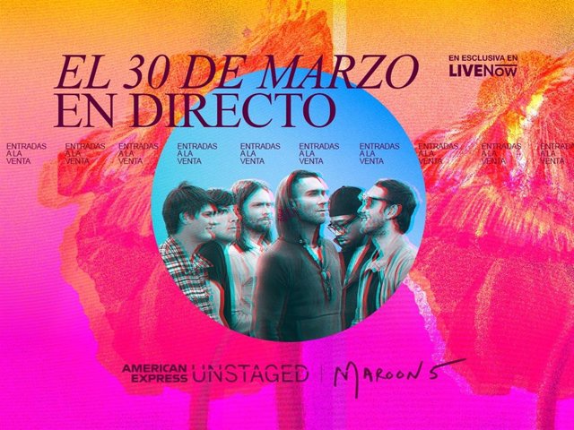 Cartel del concierto virtual American Express UNSTAGED: Maroon 5