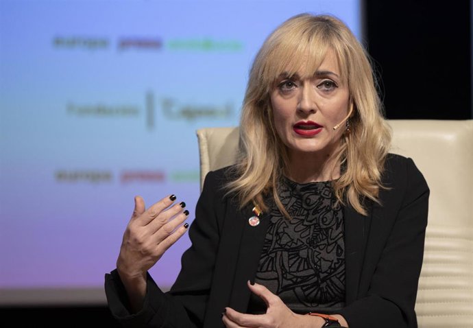 Archivo - La secretaria general de UGT Andalucía, Carmen Castilla, durante su intervención en los desayunos informativos de Europa Press Andalucía