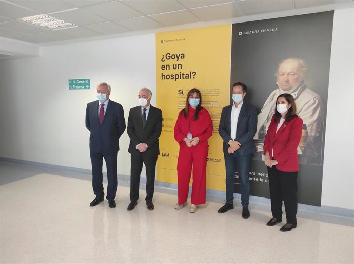 Presentación de la exposición '¿Goya en un hospital?',  en el Hospital Universitario Miguel Servet (Zaragoza).