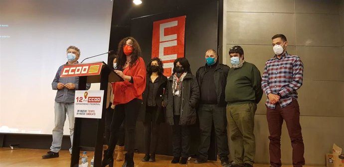 Los representantes de la ejecutiva de la Federación de Sanidad y Sectores Sociosanitarios de CCOO.