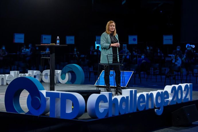 Miriam Martón,  durante su intervención en la clausura del OTD Challenge