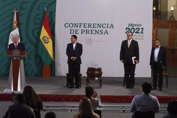 Los presidentes de México y Bolivia, Andrés Manuel López Obrador y Luis Arce.